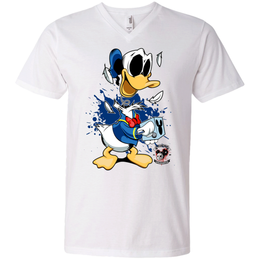 "DONALD IN A BOX" Men's Printed V-Neck T-Shirt