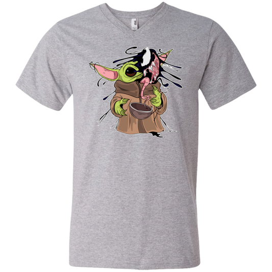 "BABY YODA VENOM" Men's Printed V-Neck T-Shirt