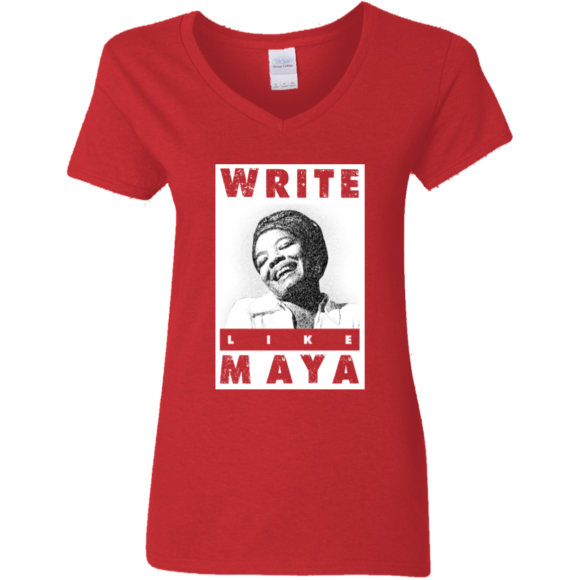 "LIKE MAYA" Ladies' 5.3 oz. V-Neck T-Shirt