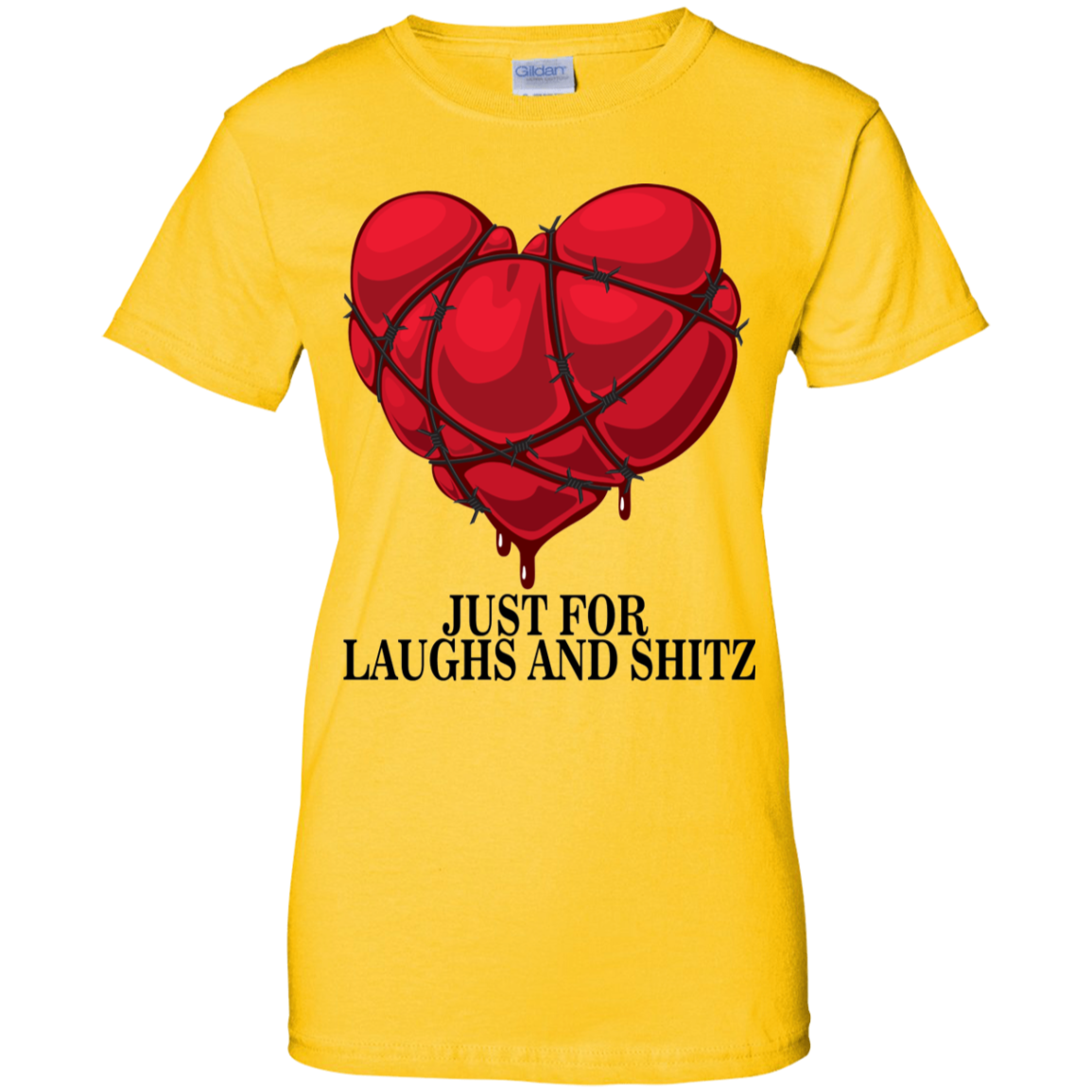 "MY BLOODY HEART Ladies' 100% Cotton T-Shirt in black print