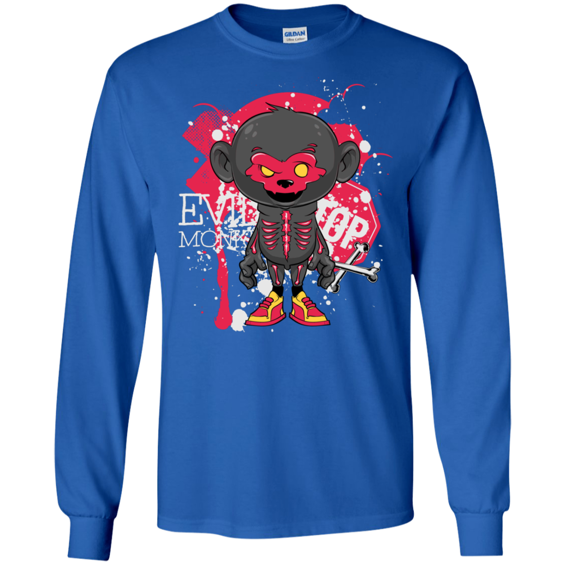 "EVIL MONKEY" LS Ultra Cotton T-Shirt