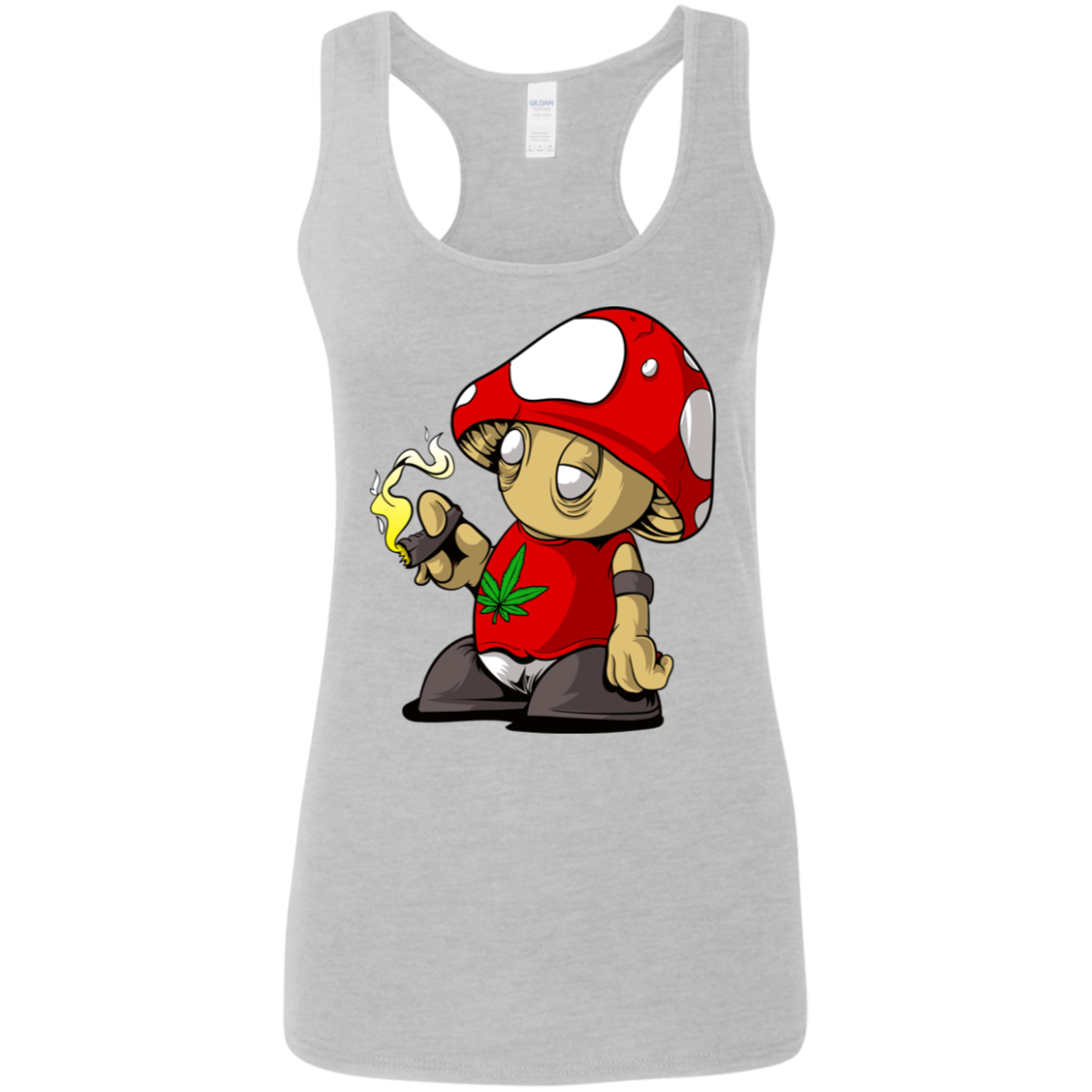 "MUSHROOM CLOUDS" Ladies' Softstyle Racerback Tank