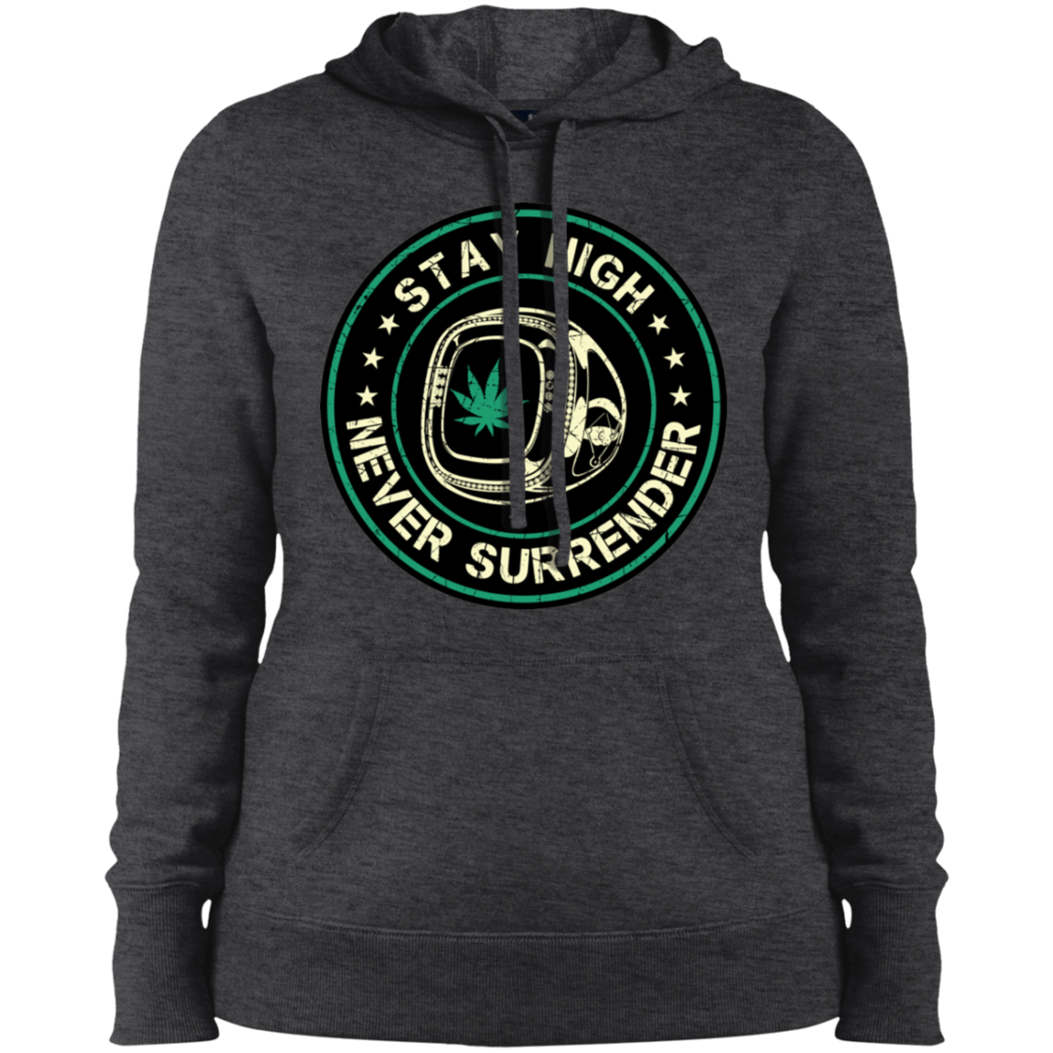 "NEVER SURRENDER" Ladies' Pullover Hooded Sweatshirt