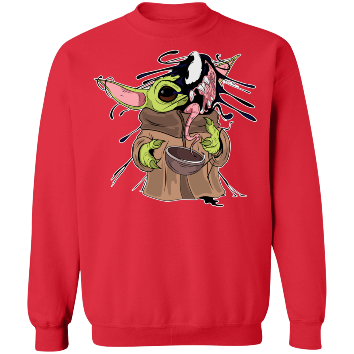 "BABY YODA VENOM" Crewneck Pullover Sweatshirt  8 oz.