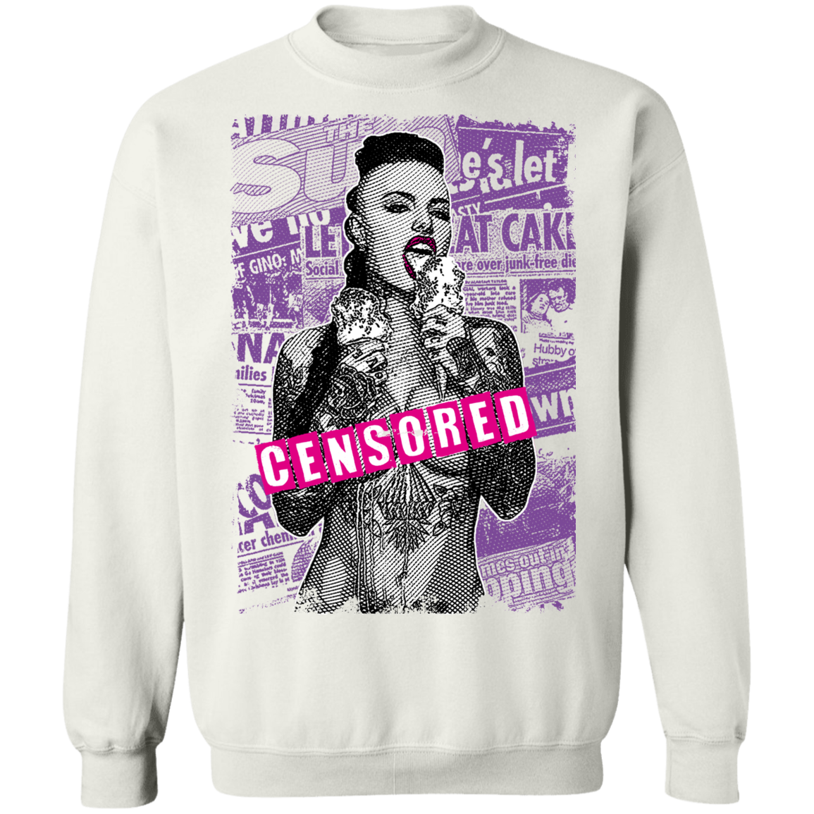 "CENSORED" Crewneck Pullover Sweatshirt  8 oz.