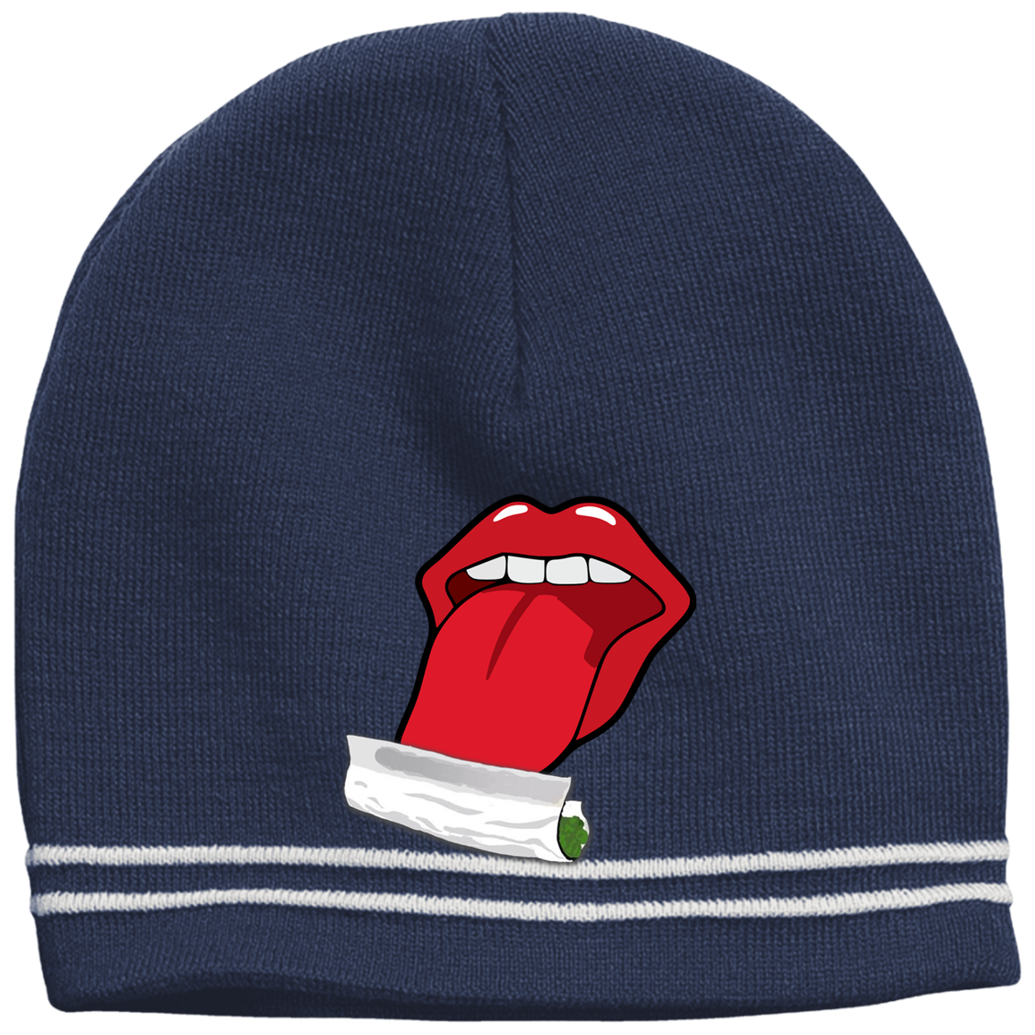 "ROLLING JOINT" Colorblock beanie