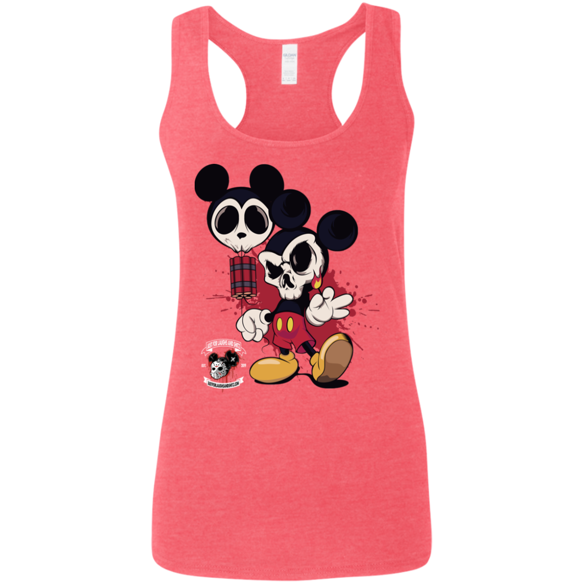 "MICKEY GO BOOM" Ladies' Softstyle Racerback Tank