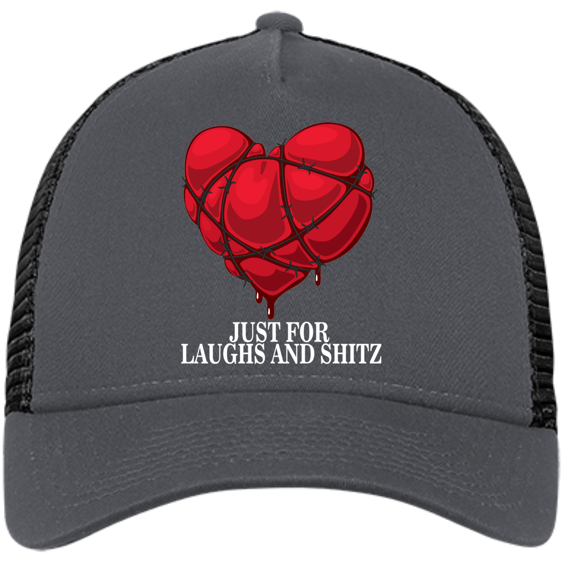 "MY BLOODY HEART" in white print NE205 New Era® Snapback Trucker Cap