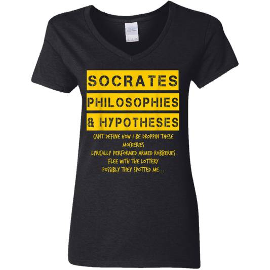 "SOCRATES" Ladies' 5.3 oz. V-Neck T-Shirt
