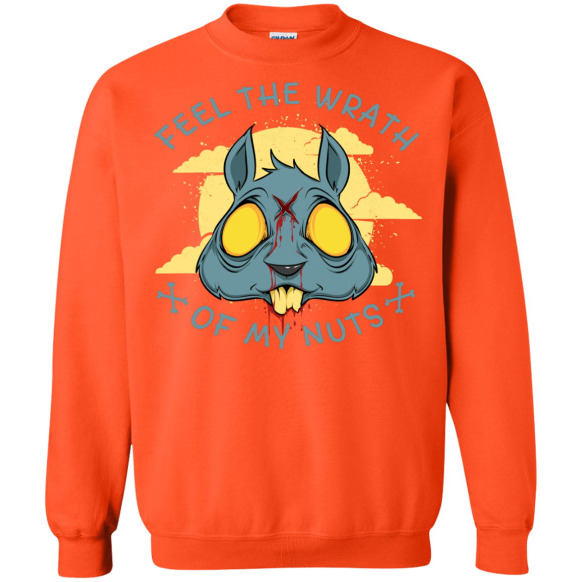 "FEEL THE WRATH" Crewneck Pullover Sweatshirt  8 oz.