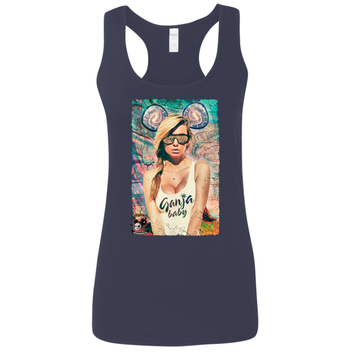 "GANJA BABY" Ladies' Softstyle Racerback Tank