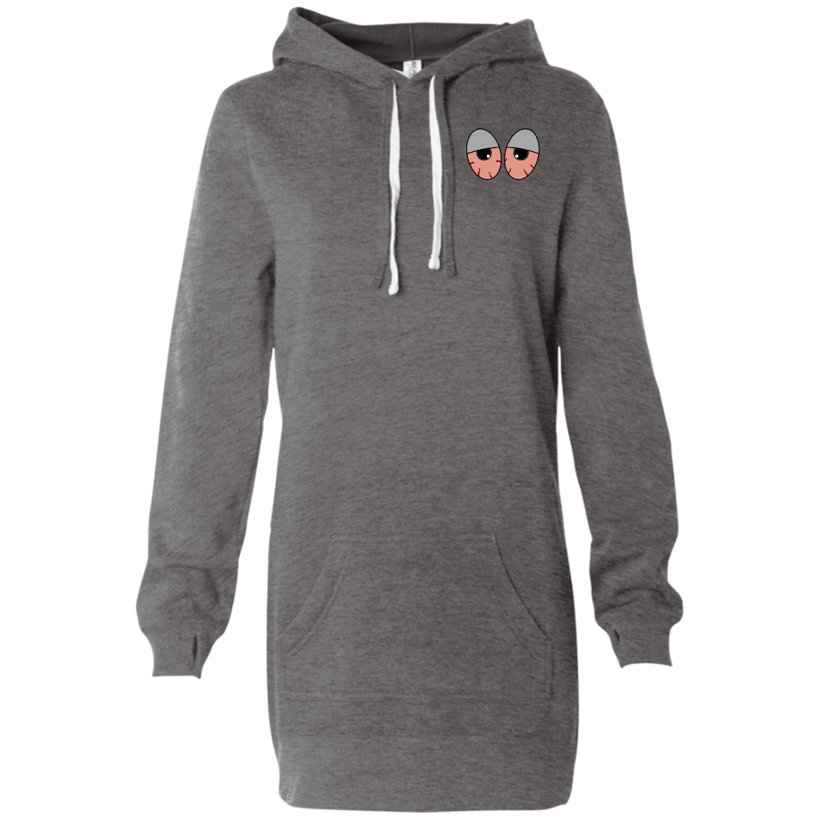 "RED EYES" Women's Hooded Pullover Dress