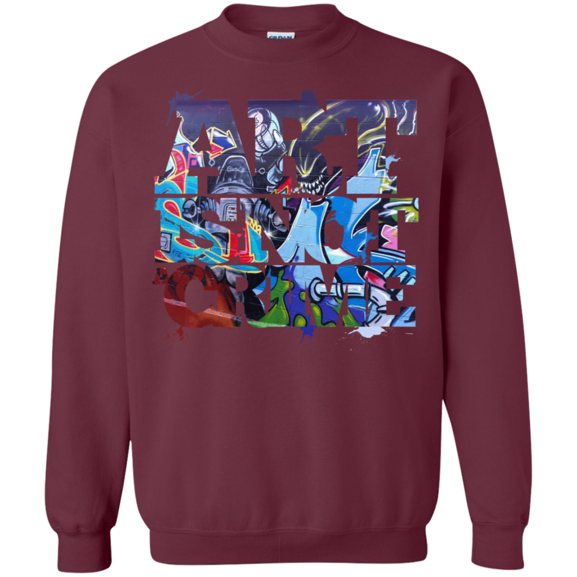 "NOT A CRIME" Crewneck Pullover Sweatshirt  8 oz.