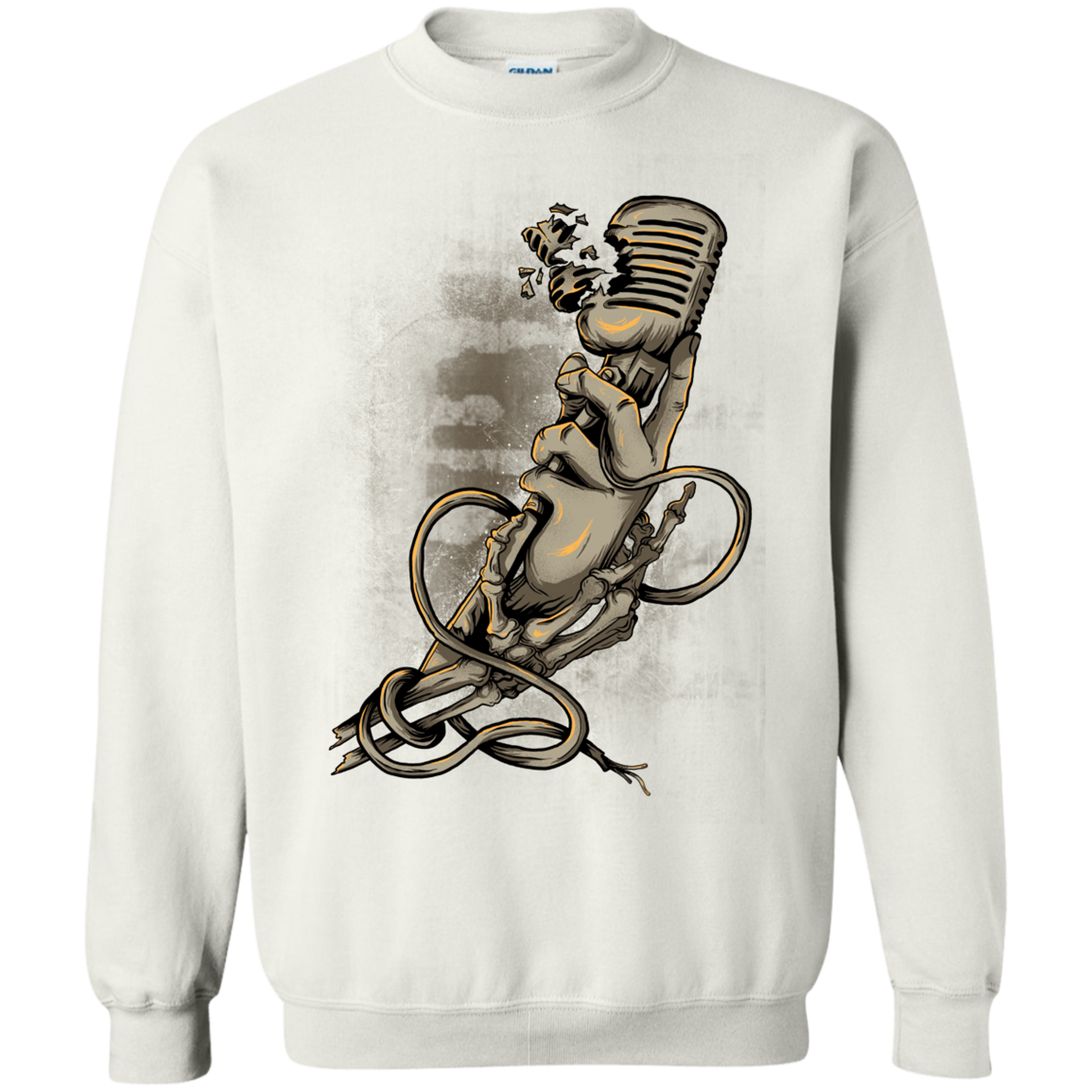 "MICROPHONE FIEND" Crewneck Pullover Sweatshirt  8 oz.