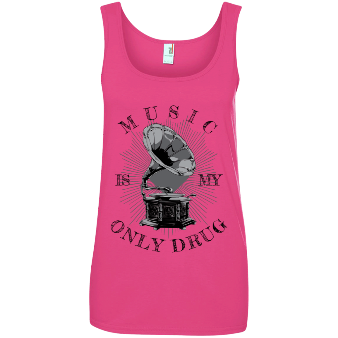 "MUSIC" Ladies' 100% Ringspun Cotton Tank Top