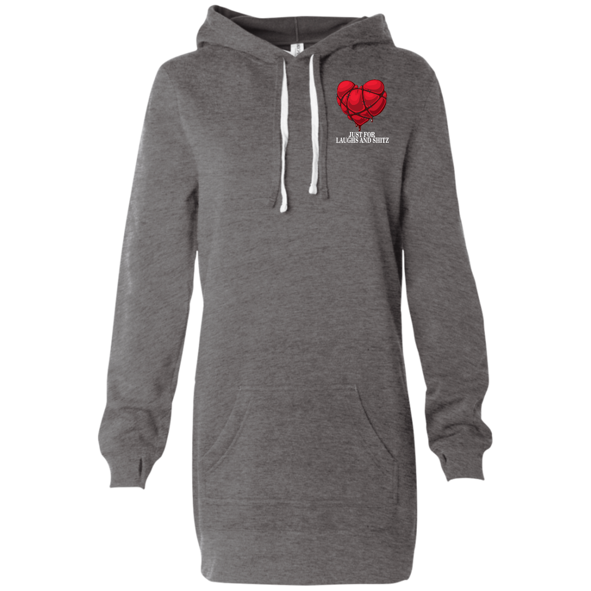 "MY BLOODY HEART" Women's Hooded Pullover Dress