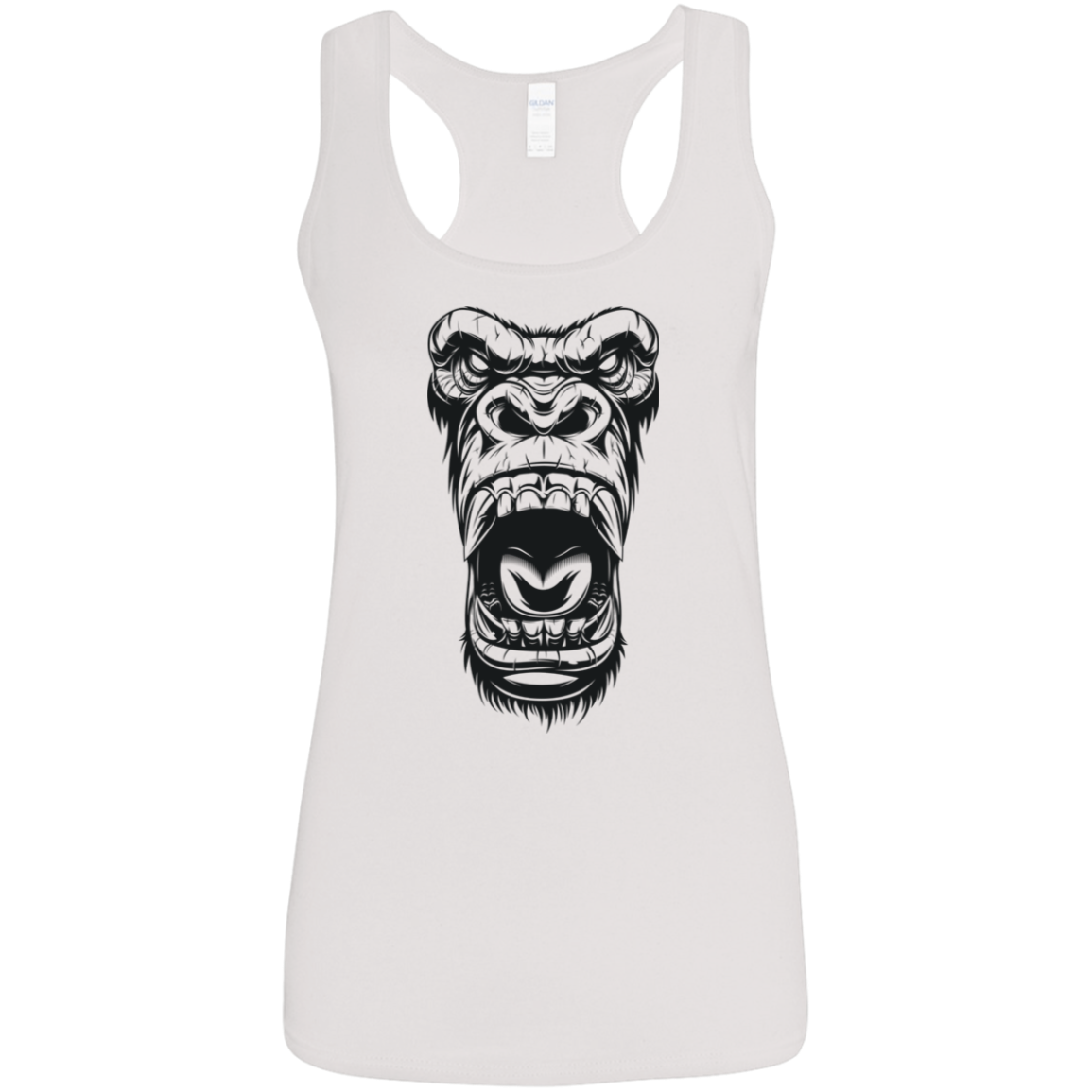 "GORILLA FACE" Ladies' Softstyle Racerback Tank