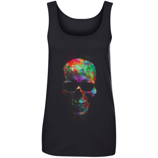 "RADIANT SKULL" Ladies' 100% Ringspun Cotton Tank Top