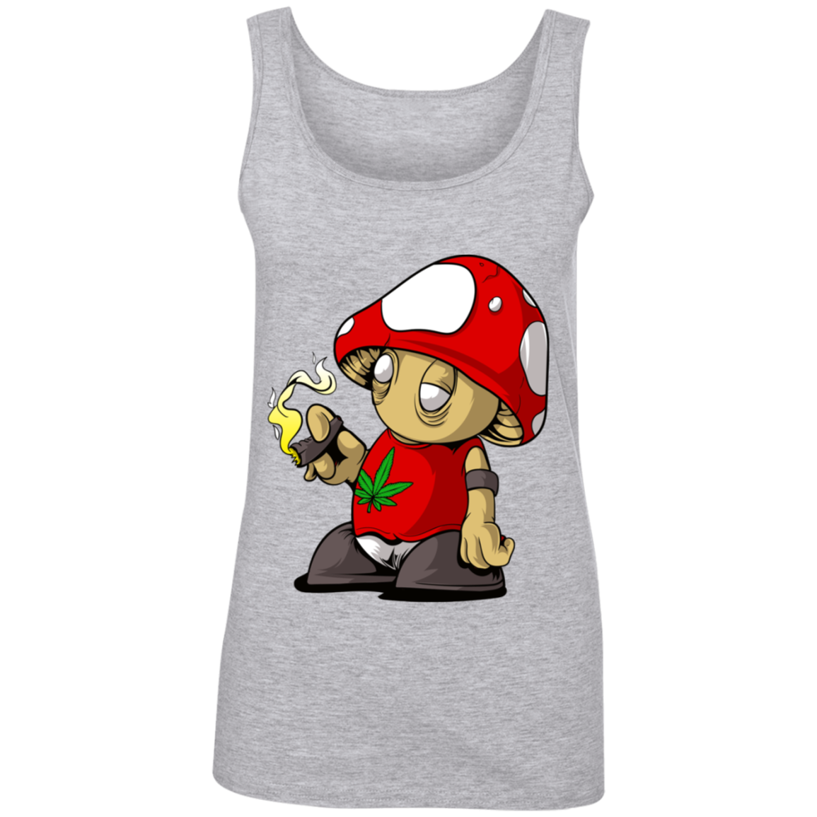 "MUSHROOM CLOUDS" Ladies' 100% Ringspun Cotton Tank Top