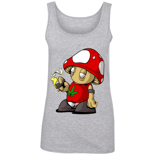 "MUSHROOM CLOUDS" Ladies' 100% Ringspun Cotton Tank Top