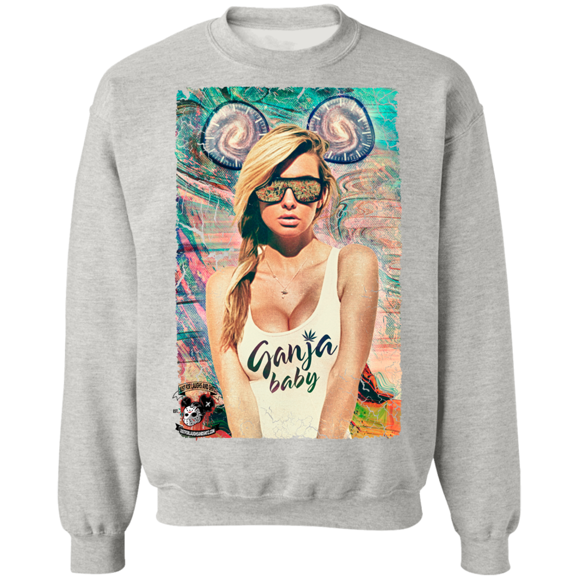 "GANJA BABY" Crewneck Pullover Sweatshirt  8 oz.