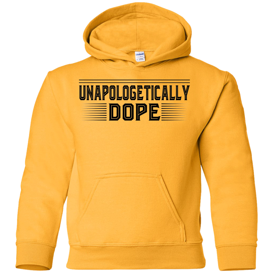 "UNAPOLOGETICALL DOPE" Youth Pullover Hoodie in black print