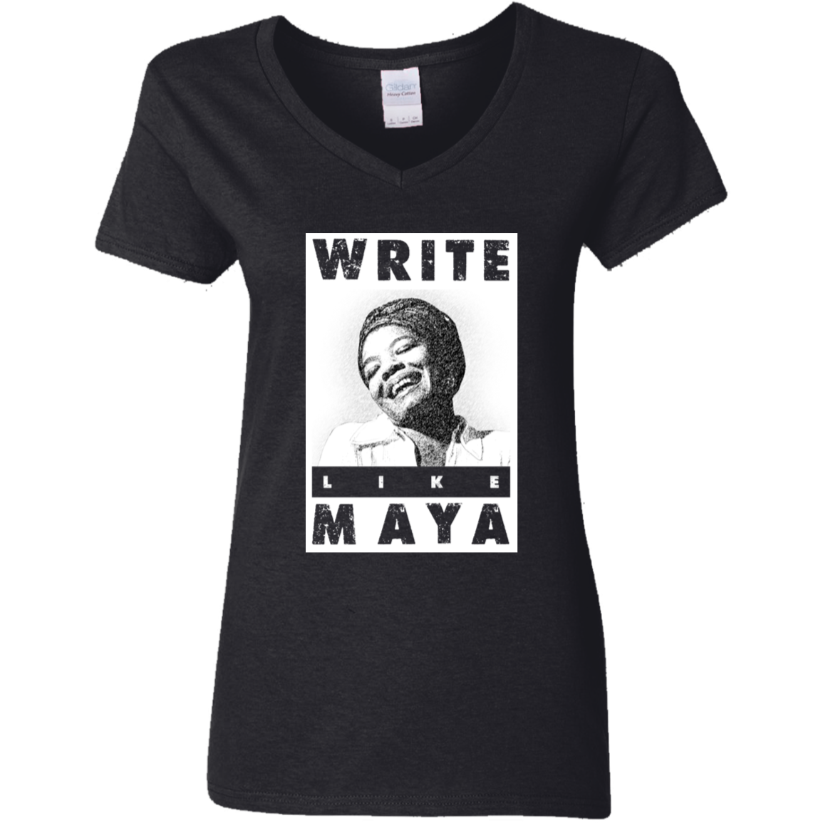 "LIKE MAYA" Ladies' 5.3 oz. V-Neck T-Shirt