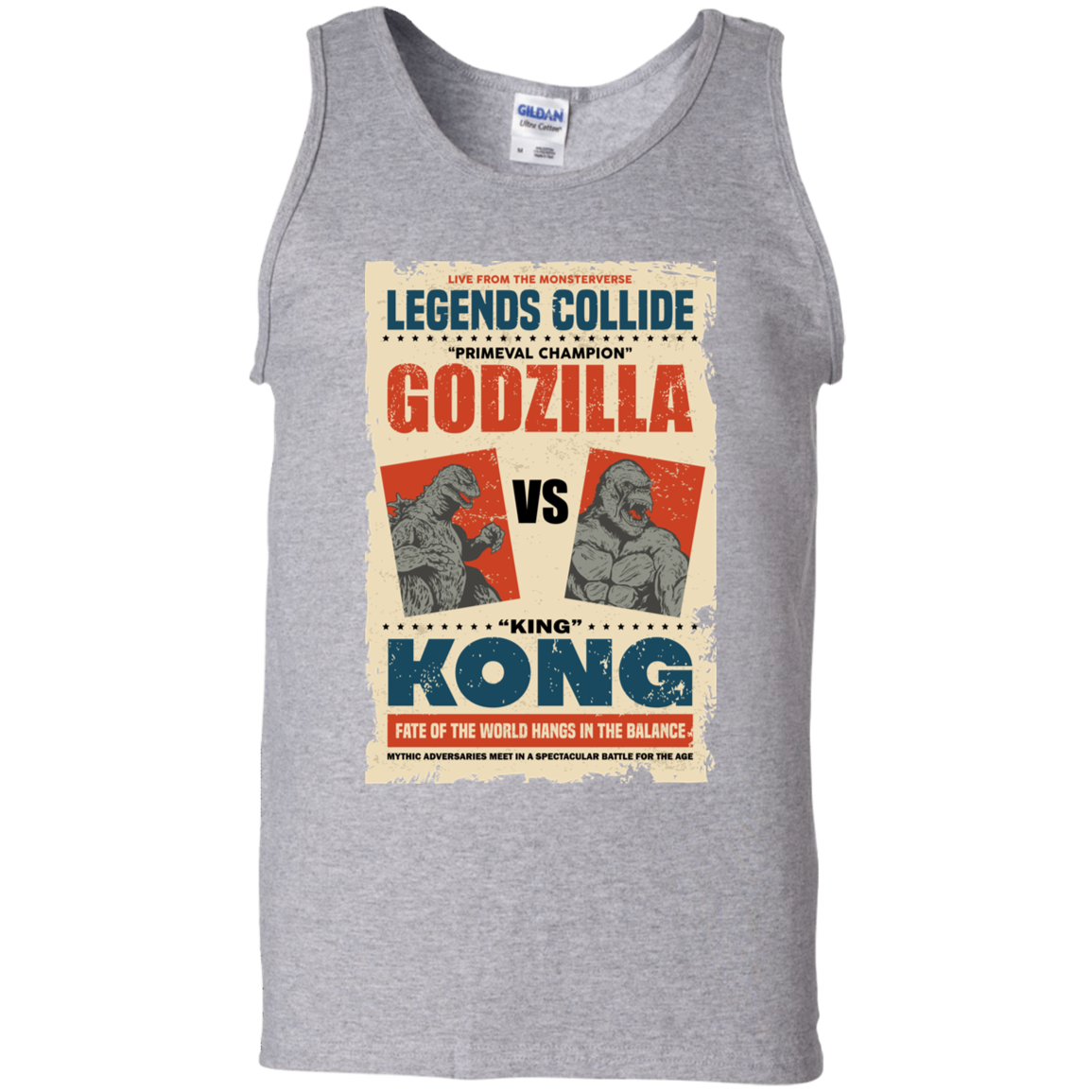 "GODZILLA VS KONG" 100% Cotton Tank Top