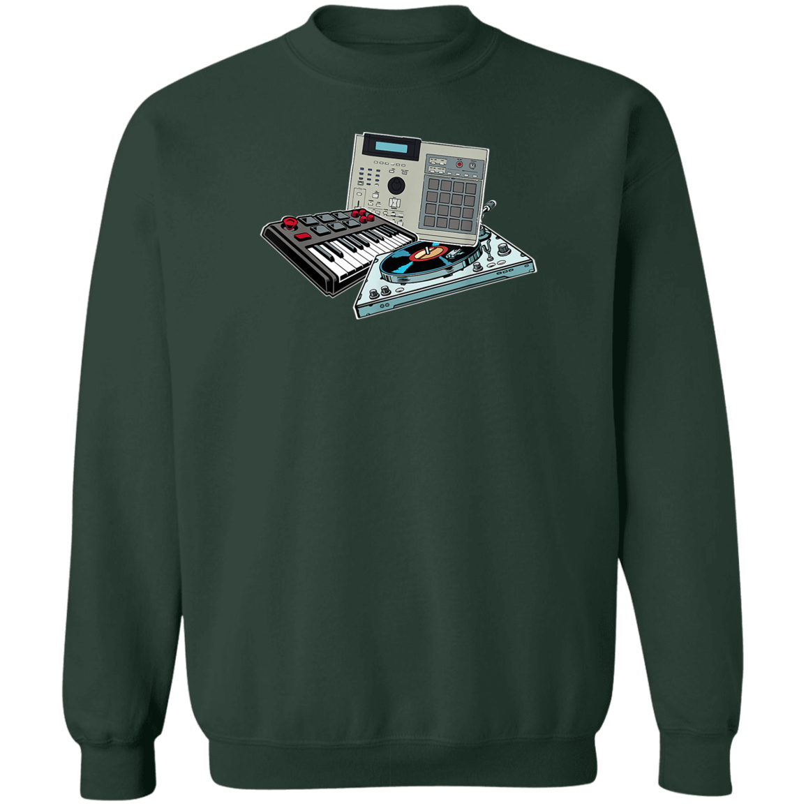 "DRUM MACHINE" Crewneck Pullover Sweatshirt