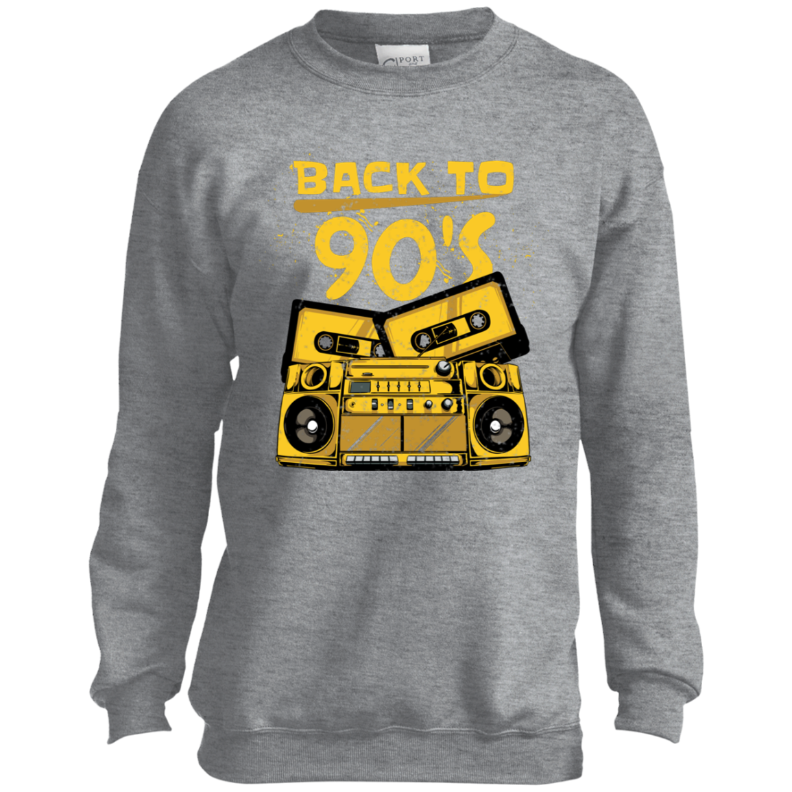 "BACK TO 90'S" Youth Crewneck Sweatshirt