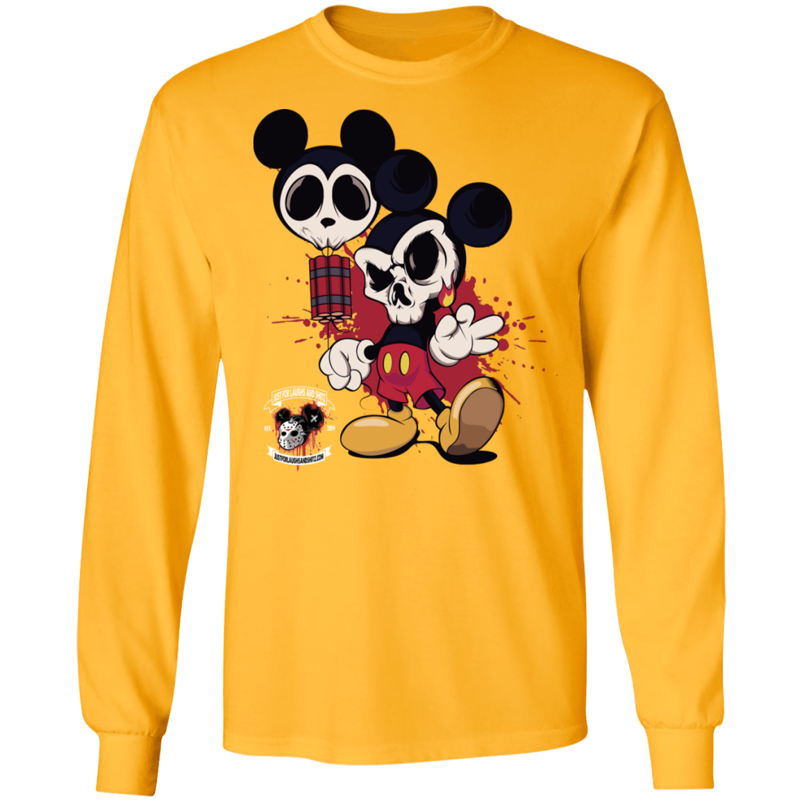 "MICKEY GO BOOM" LS Ultra Cotton T-Shirt