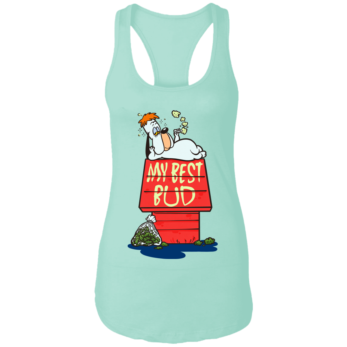 "MY BEST BUD" Ladies Ideal Racerback Tank