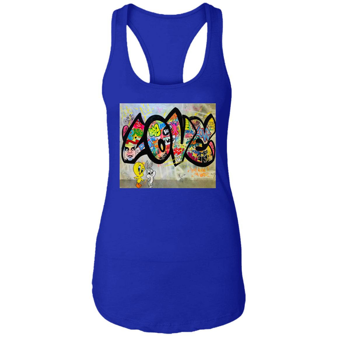 "LOVE" Ladies Ideal Racerback Tank