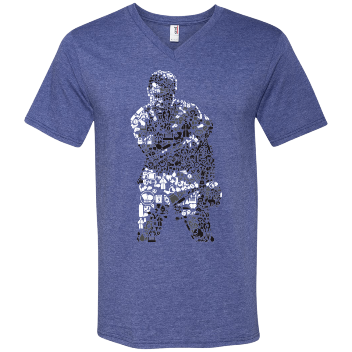 "ALI" Men's Printed V-Neck T-Shirt