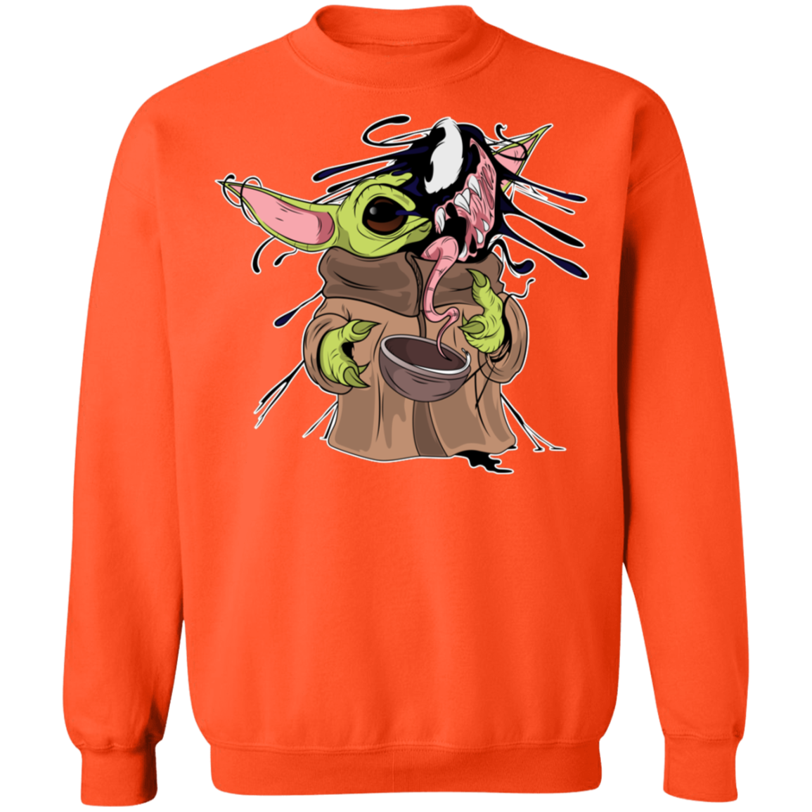 "BABY YODA VENOM" Crewneck Pullover Sweatshirt  8 oz.