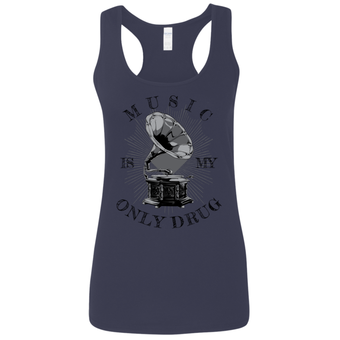 "MUSIC" Ladies' Softstyle Racerback Tank