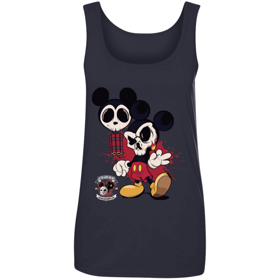 "MICKEY GO BOOM" Ladies' 100% Ringspun Cotton Tank Top