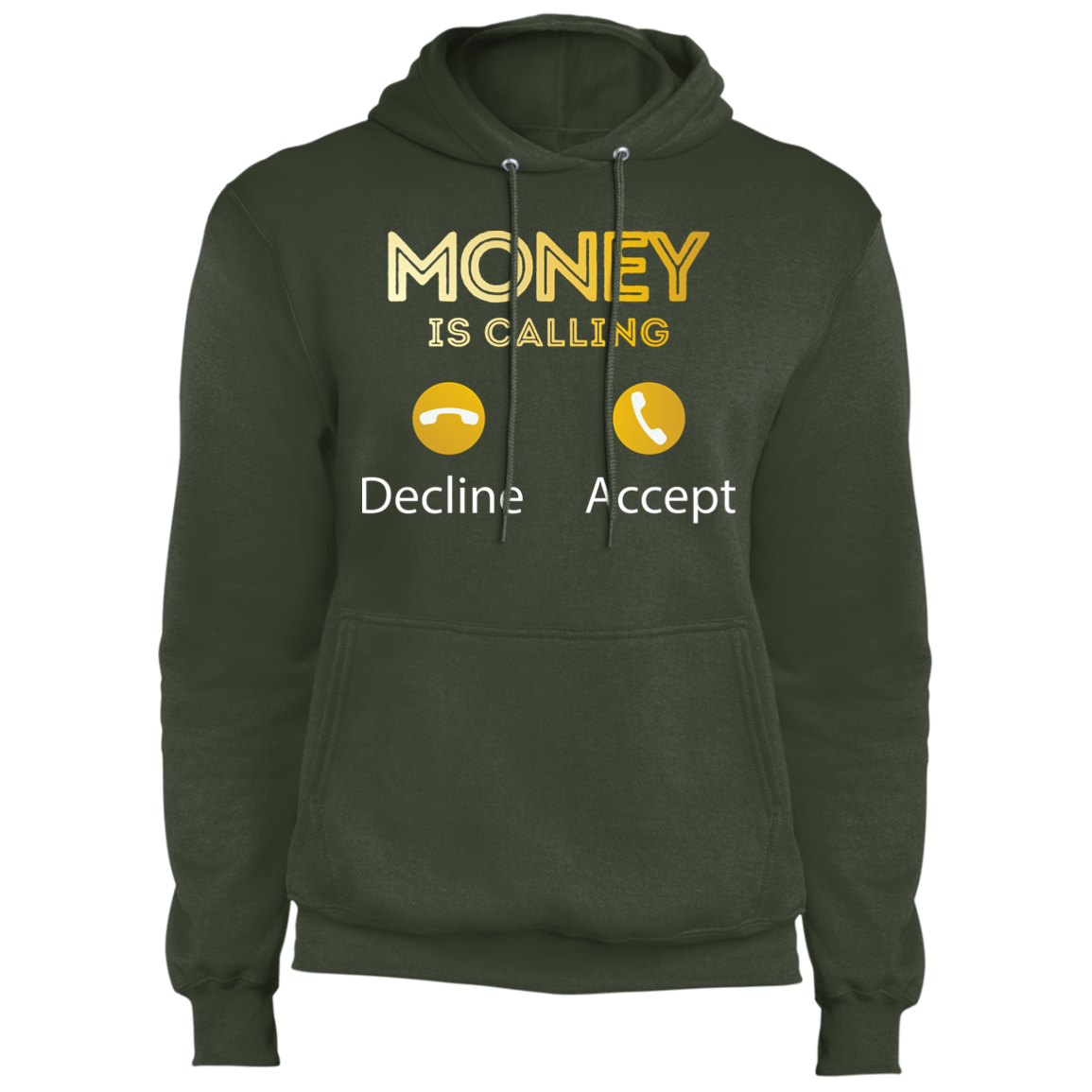 "MONEY IS CALLING" Core Fleece Pullover Hoodie