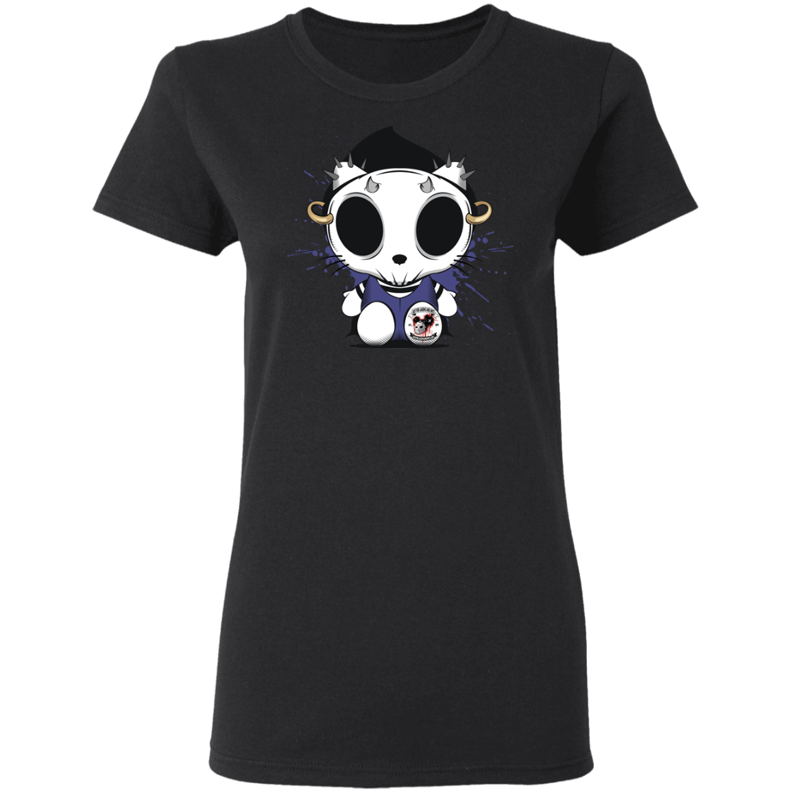 "KITTY SKULL" Ladies' 5.3 oz. T-Shirt