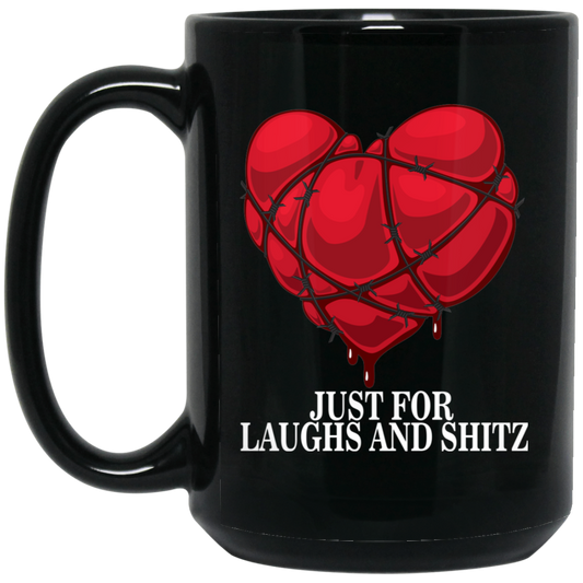 "MY BLOODY HEART 15 oz. Black Mug