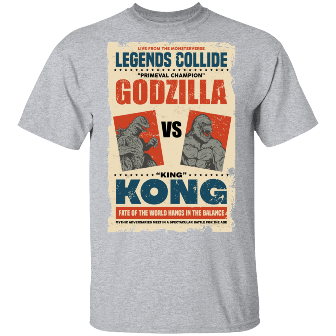 "GODZILLA VS KONG" 5.3 oz. T-Shirt