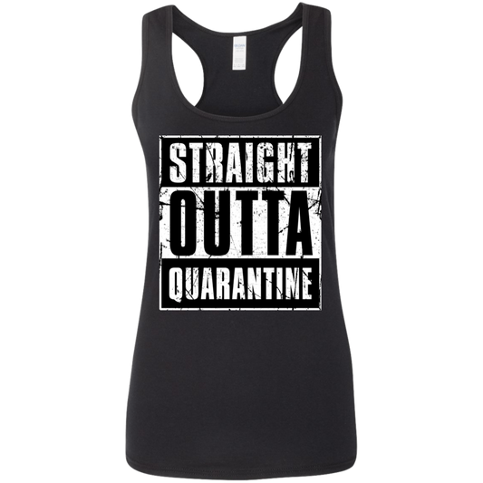 "QUARANTINE" Ladies' Softstyle Racerback Tank