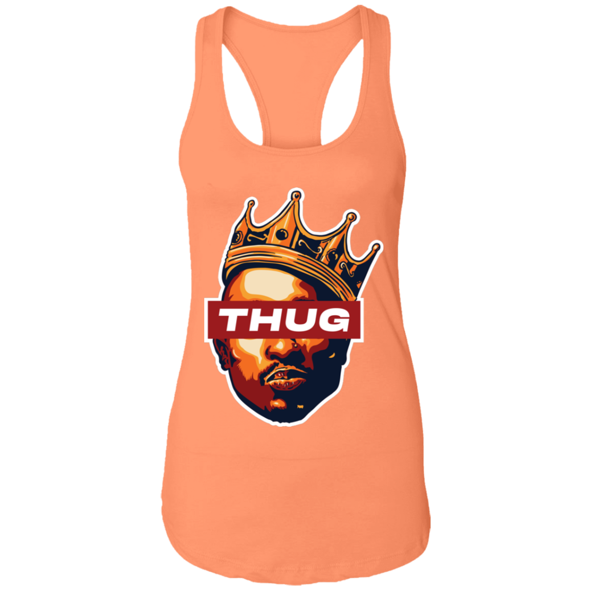 "THUG" Ladies Ideal Racerback Tank