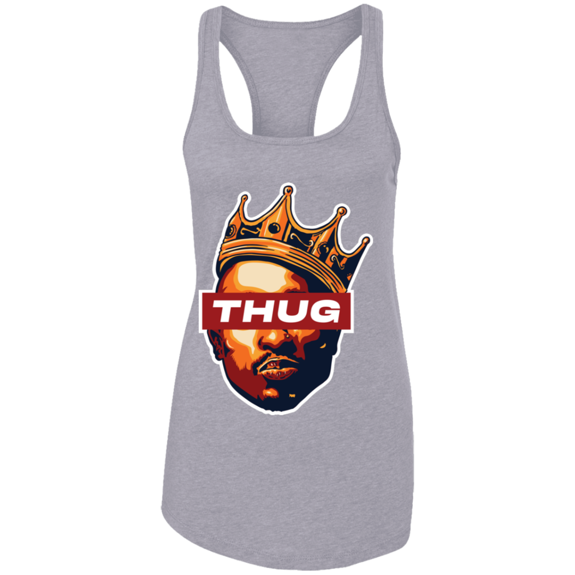 "THUG" Ladies Ideal Racerback Tank