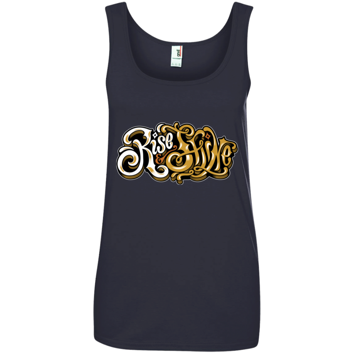 "RISE AND SHINE" Ladies' 100% Ringspun Cotton Tank Top