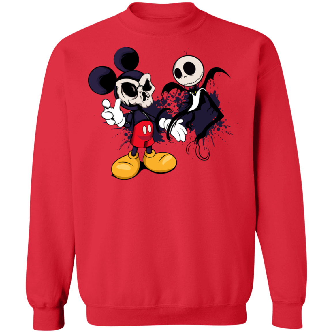 "NIGHTMARE MICKEY" Crewneck Pullover Sweatshirt  8 oz.