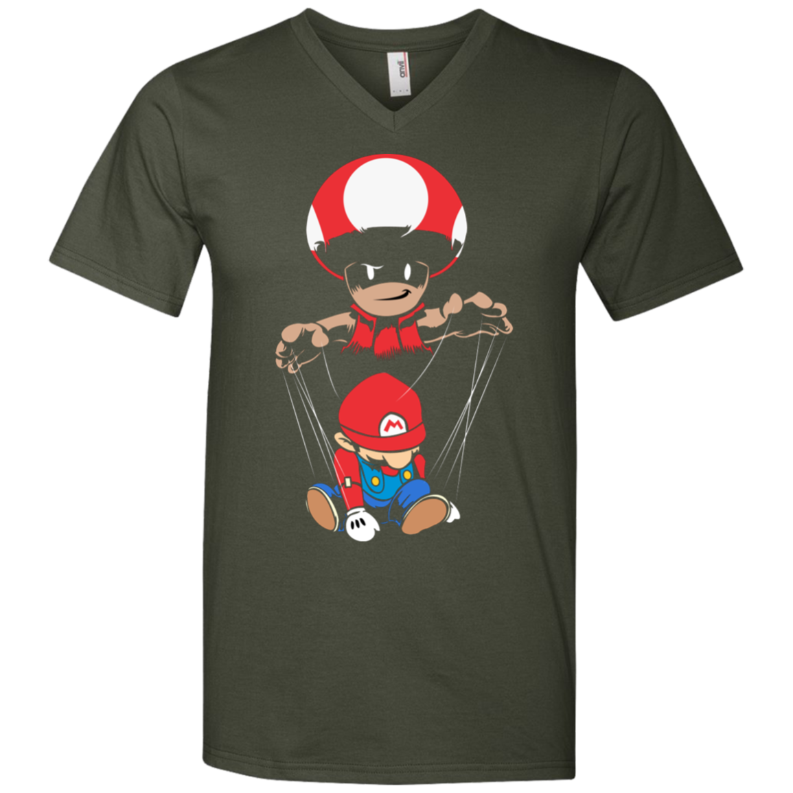 "MARIO DOLL"  Men's Printed V-Neck T-Shirt