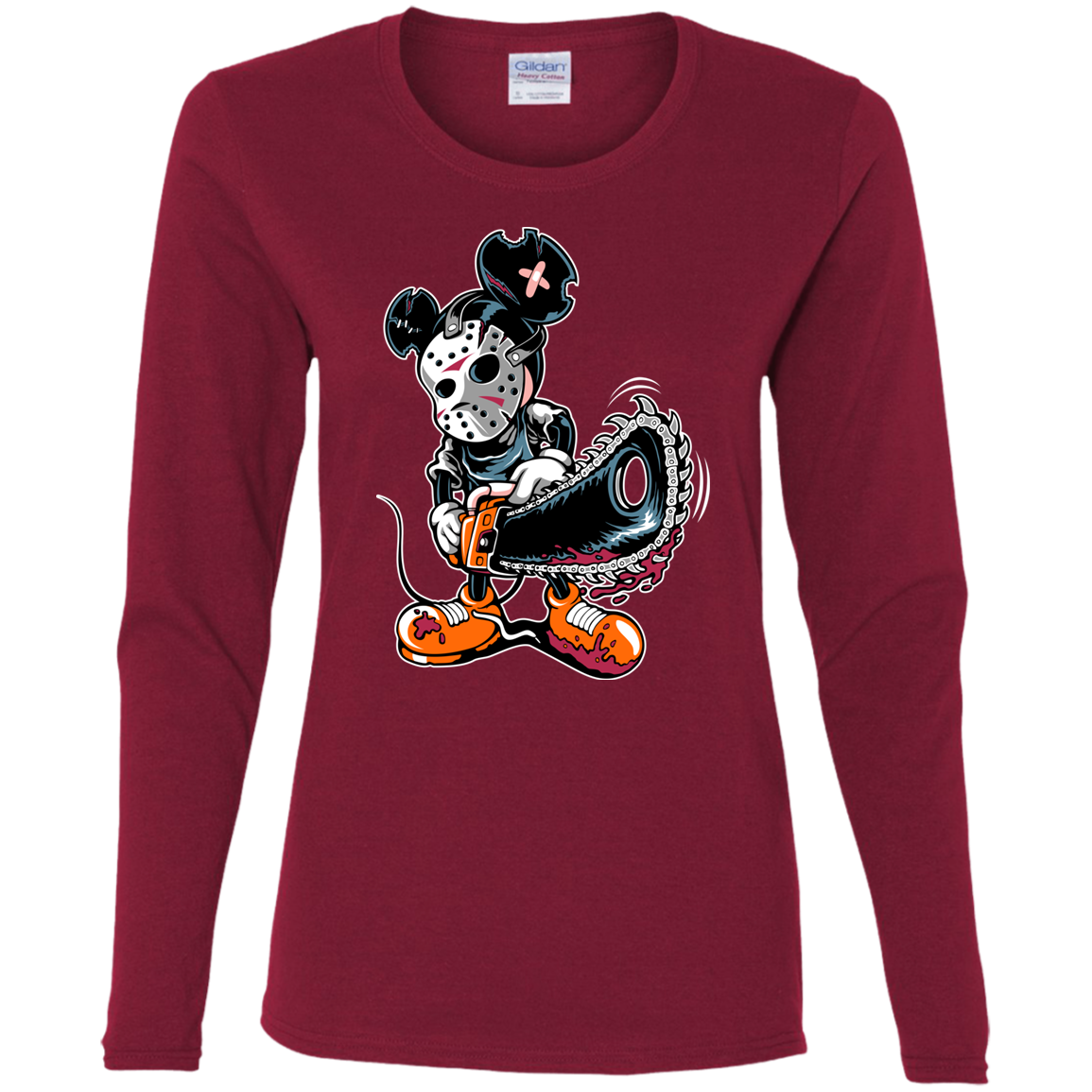 "MICKY PSYCHO" Ladies' Cotton LS T-Shirt