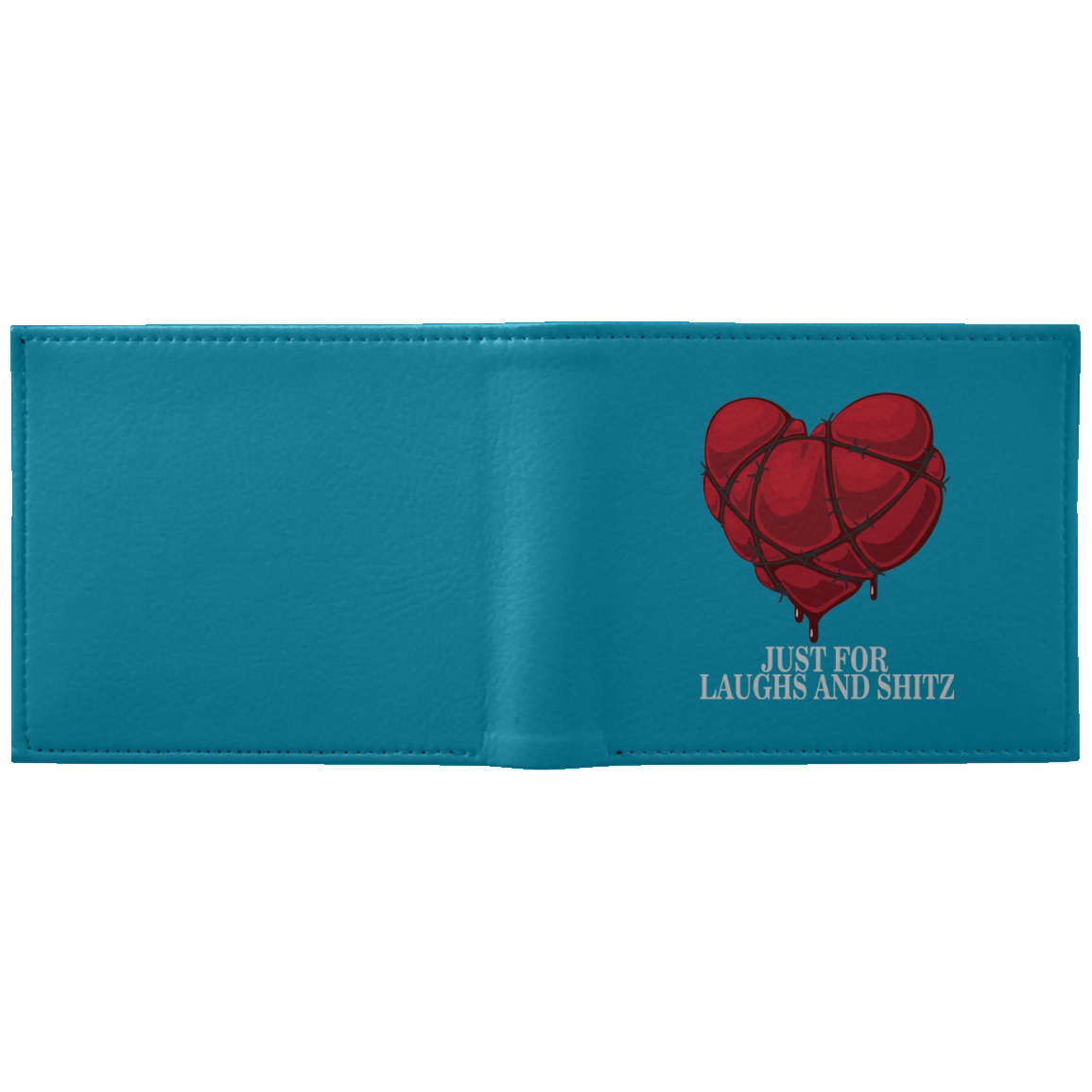 "MY BLOODY HEART" Wallet in white print