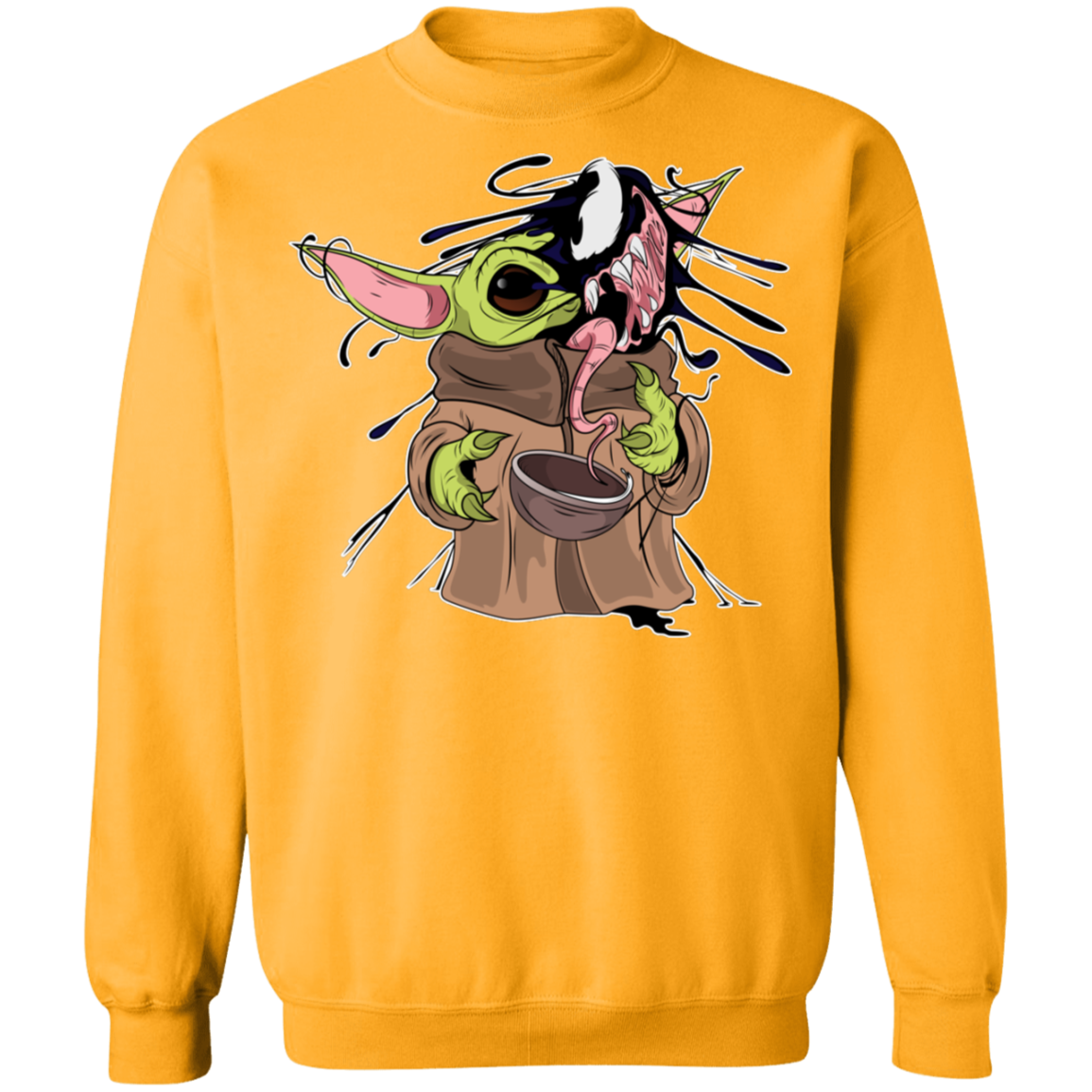 "BABY YODA VENOM" Crewneck Pullover Sweatshirt  8 oz.